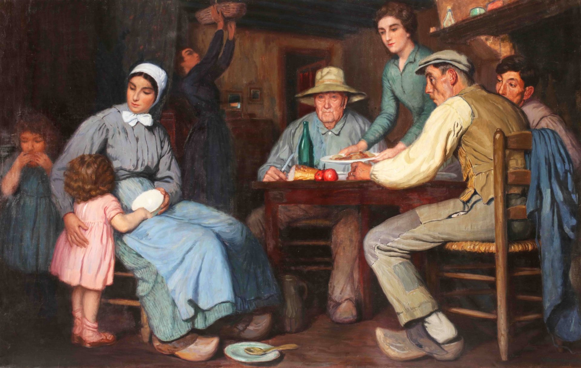 Le repas berrichon, 1923, Santaolaria - Musée George Sand et de la Vallée Noire, La Châtre