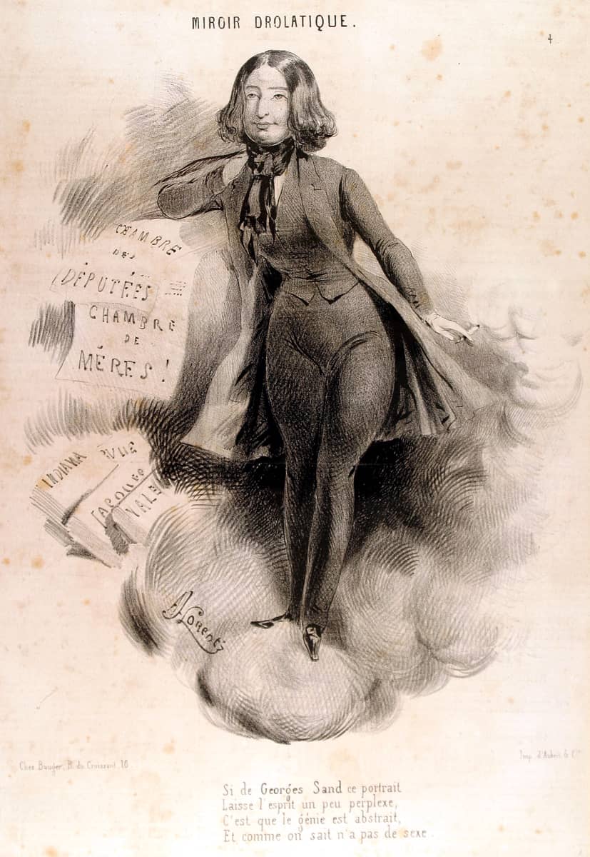 Miroir drolatique de George Sand, 1842, gravure d’après un dessin de Alcide Joseph Lorentz, Musée George Sand et de la Vallée Noire, La Châtre