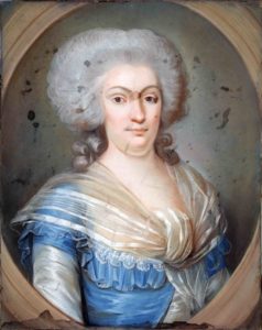 Portrait de Gabrielle Edmée Baron, épouse Périgois, XVIIIe siècle , pastel, dusain, gouache, collection du musée, droits photos Claude-Olivier Darré